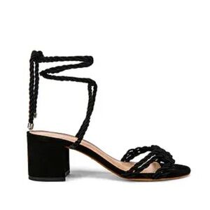 Raye 2” black block heel tie sandal size 8.5